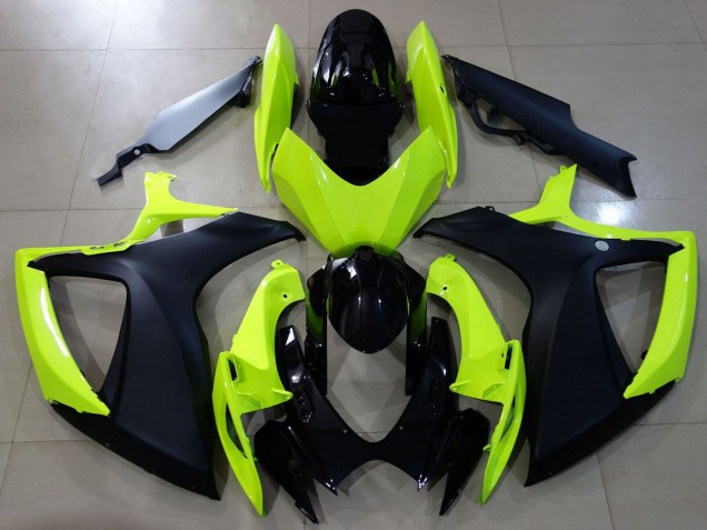 Purchase 2006-2007 Neon Yellow Glossy Black Matte Black Suzuki GSXR 600 / GSXR 750 Motorcycle Fairings UK