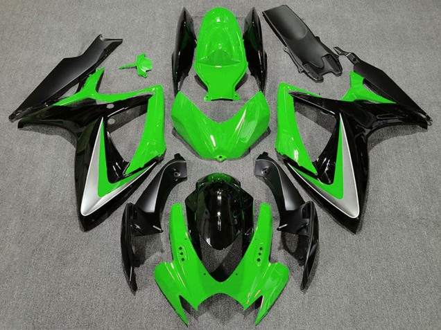 Purchase 2006-2007 Green Silver Glossy Black OEM Style Suzuki GSXR 600 / GSXR 750 Motorcycle Fairings UK