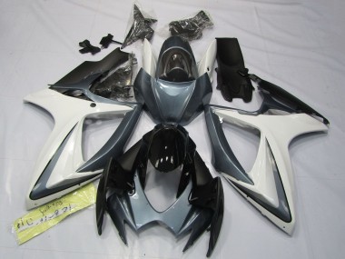 Purchase 2006-2007 White Grey Glossy Black Suzuki GSXR 600 / GSXR 750 Motorcycle Fairings UK