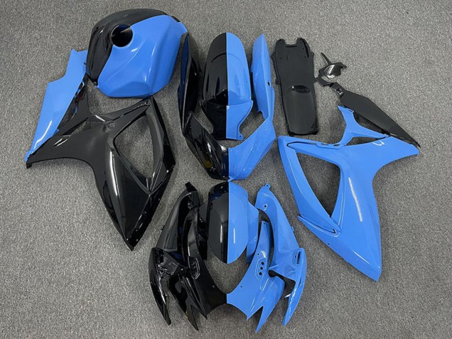 Purchase 2006-2007 Glossy Black Blue Split Suzuki GSXR 600 / GSXR 750 Motorcycle Fairings UK