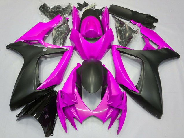 Purchase 2006-2007 Pink Matte Black Suzuki GSXR 600 / GSXR 750 Motorcycle Fairing UK