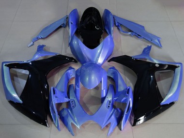 Purchase 2006-2007 Light Blue Glossy Black Suzuki GSXR 600 / GSXR 750 Motorcycle Fairings UK