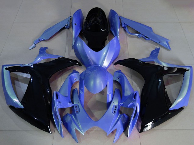 Purchase 2006-2007 Light Blue Glossy Black Suzuki GSXR 600 / GSXR 750 Motorcycle Fairings UK