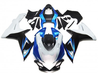 Purchase 2011-2024 White Light Blue Glossy Black Suzuki GSXR 600 / GSXR 750 Motorcycle Fairings UK