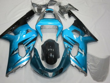 Purchase 2001-2003 Light Blue Silver Glossy Black Suzuki GSXR 600 / GSXR 750 Motorcycle Fairings UK