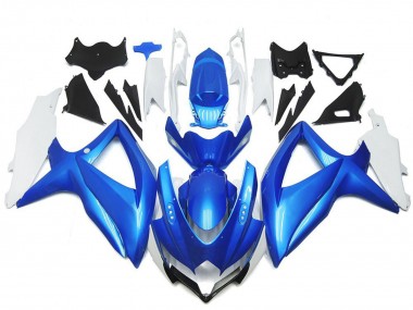 Purchase 2008-2010 White Light Blue Suzuki GSXR 600 / GSXR 750 Motorcycle Fairings UK