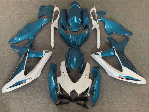 Purchase 2008-2010 White Light Blue OEM Style Suzuki GSXR 600 / GSXR 750 Motorcycle Fairings UK
