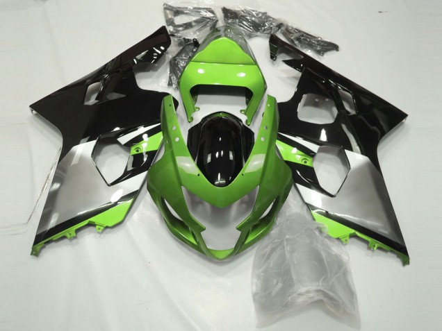 Purchase 2004-2005 Green Silver Glossy Black Suzuki GSXR 600 / GSXR 750 Motorcycle Fairings UK