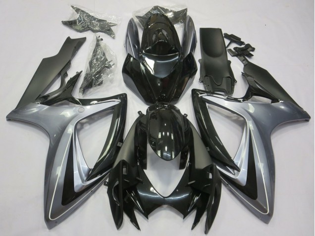 Purchase 2006-2007 Silver Glossy Black Matte Black Suzuki GSXR 600 / GSXR 750 Motorcycle Fairings UK
