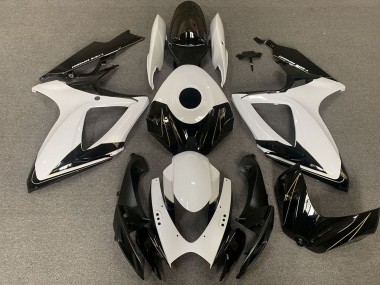 Purchase 2006-2007 White Glossy Black Suzuki GSXR 600 / GSXR 750 Motorcycle Fairings UK