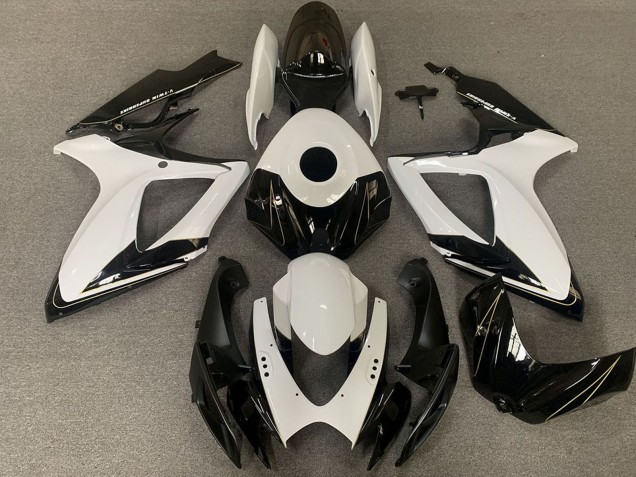 Purchase 2006-2007 White Glossy Black Suzuki GSXR 600 / GSXR 750 Motorcycle Fairings UK