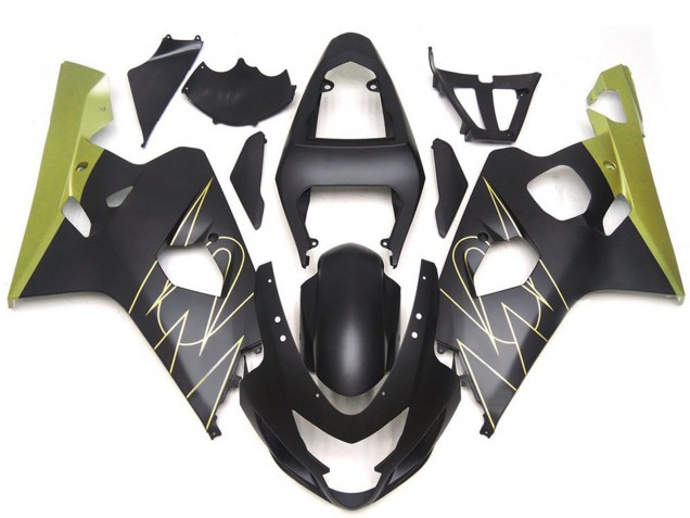 Purchase 2004-2005 Matte Black Gold Corona Suzuki GSXR 600 / GSXR 750 Motorcycle Fairings UK