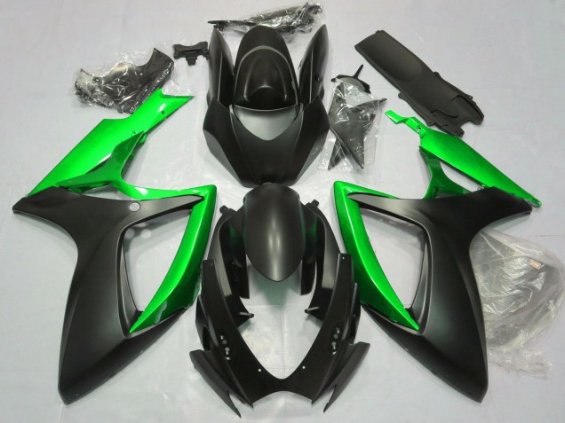 Purchase 2006-2007 Matte Black Green Suzuki GSXR 600 / GSXR 750 Motorcycle Fairings UK