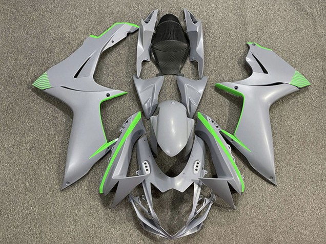 Purchase 2011-2024 Matte Nardo Grey Green Accents Suzuki GSXR 600 / GSXR 750 Motorcycle Fairings UK