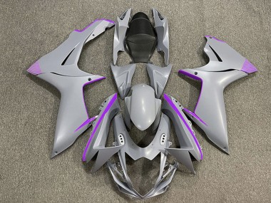 Purchase 2011-2024 Matte Nardo Grey Purple Accents Suzuki GSXR 600 / GSXR 750 Motorcycle Fairings UK