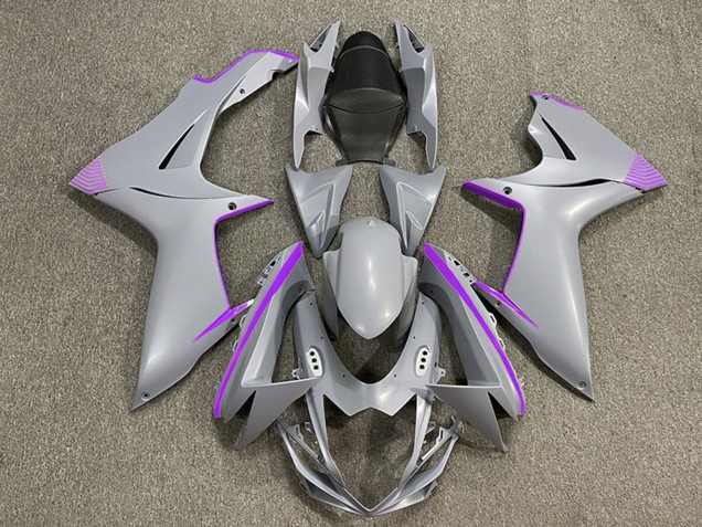 Purchase 2011-2024 Matte Nardo Grey Purple Accents Suzuki GSXR 600 / GSXR 750 Motorcycle Fairings UK