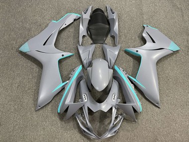 Purchase 2011-2024 Matte Nardo Grey Teal Accents Suzuki GSXR 600 / GSXR 750 Motorcycle Fairings UK