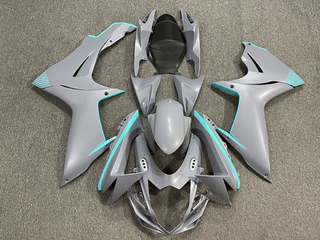 Purchase 2011-2024 Matte Nardo Grey Teal Accents Suzuki GSXR 600 / GSXR 750 Motorcycle Fairings UK