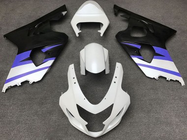 Purchase 2004-2005 White Blue Matte Black Suzuki GSXR 600 / GSXR 750 Motorcycle Fairings UK