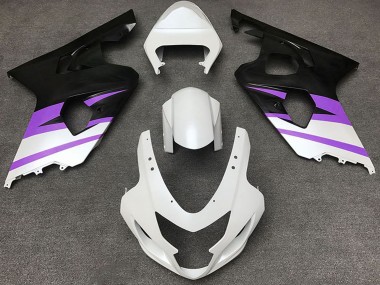 Purchase 2004-2005 White Purple Matte Black Suzuki GSXR 600 / GSXR 750 Motorcycle Fairings UK
