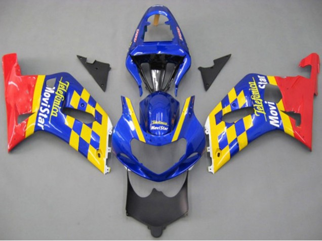 Purchase 2001-2003 Blue Yellow Red Telefumica MoviStar Suzuki GSXR 600 / GSXR 750 Motorcycle Fairings UK