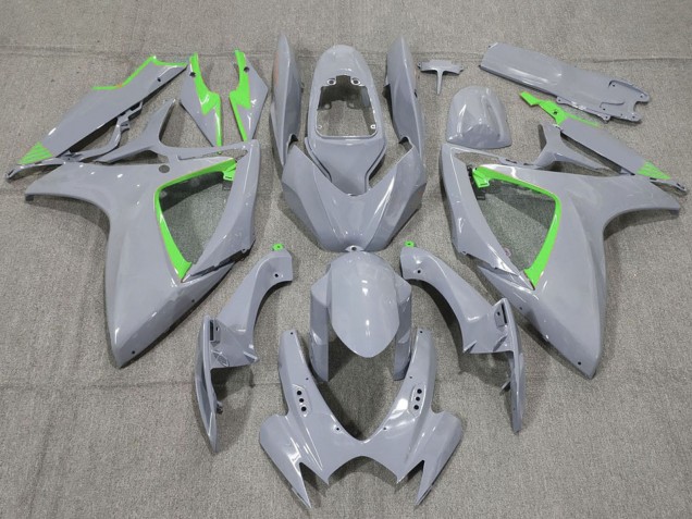 Purchase 2006-2007 Nardo Grey and Green Trim Suzuki GSXR 600 / GSXR 750 Motorcycle Fairings UK