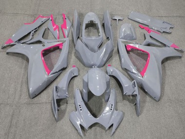 Purchase 2006-2007 Nardo Grey and Pink Trim Suzuki GSXR 600 / GSXR 750 Motorcycle Fairings UK