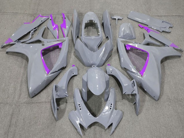Purchase 2006-2007 Nardo Grey and Purple Trim Suzuki GSXR 600 / GSXR 750 Motorcycle Fairings UK