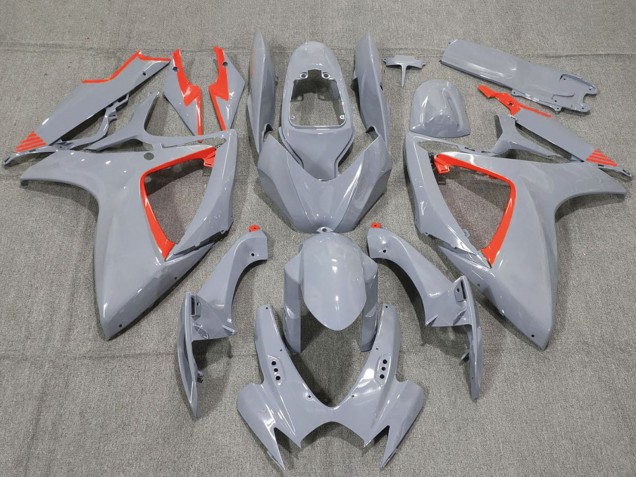 Purchase 2006-2007 Nardo Grey and Red Trim Suzuki GSXR 600 / GSXR 750 Motorcycle Fairings UK