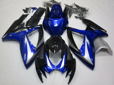 Purchase 2006-2007 Blue Silver Glossy Black OEM Style Suzuki GSXR 600 / GSXR 750 Motorcycle Fairings UK