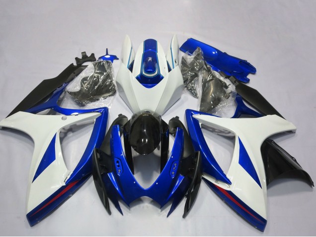 Purchase 2006-2007 White Blue Glossy Black OEM Style Suzuki GSXR 600 / GSXR 750 Motorcycle Fairing UK