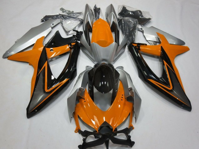 Purchase 2008-2010 Silver Orange Glossy Black Suzuki GSXR 600 / GSXR 750 Motorcycle Fairings UK