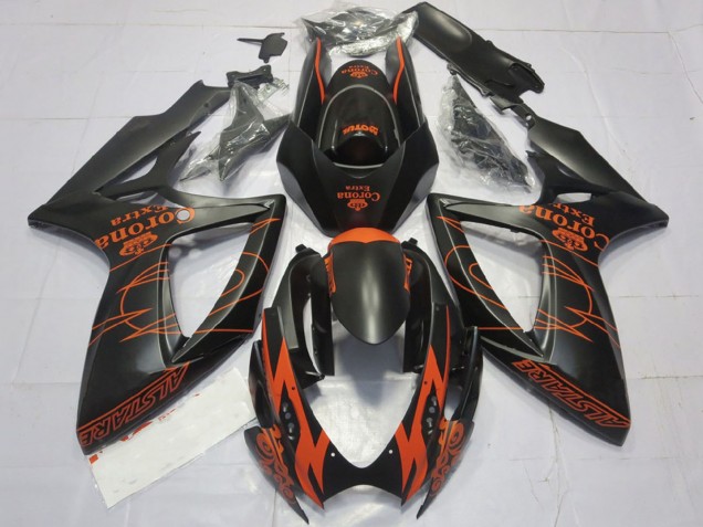 Purchase 2006-2007 Matte Black Orange Corona Extra Alstare Motul Suzuki GSXR 600 / GSXR 750 Motorcycle Fairings UK