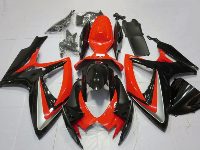 Purchase 2006-2007 Red Silver Glossy Black Suzuki GSXR 600 / GSXR 750 Motorcycle Fairings UK