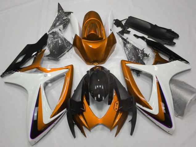 Purchase 2006-2007 Orange White Glossy Black Suzuki GSXR 600 / GSXR 750 Motorcycle Fairings UK