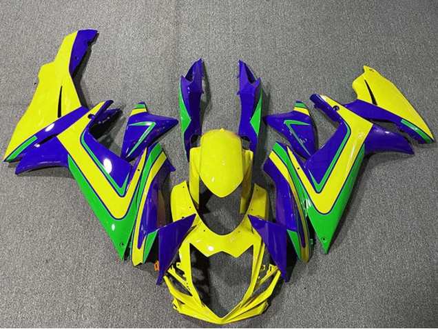 Purchase 2011-2024 Blue Yellow Green Suzuki GSXR 600 / GSXR 750 Motorcycle Fairings UK