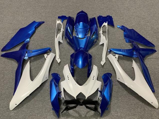 Purchase 2008-2010 White Blue Suzuki GSXR 600 / GSXR 750 Motorcycle Fairings UK