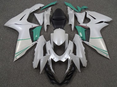 Purchase 2011-2024 Pearl White and T Blue Suzuki GSXR 600 / GSXR 750 Motorcycle Fairings UK