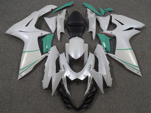 Purchase 2011-2024 Pearl White and T Blue Suzuki GSXR 600 / GSXR 750 Motorcycle Fairings UK