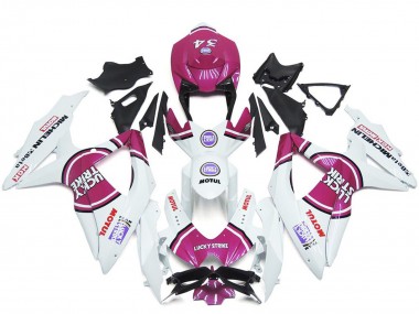 Purchase 2008-2010 White Pink Motul Lucky Strike 34 Suzuki GSXR 600 / GSXR 750 Motorcycle Fairings UK