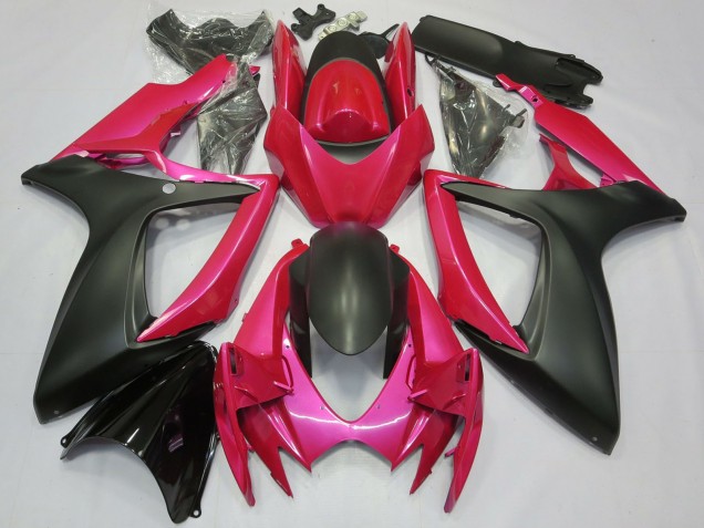 Purchase 2006-2007 Pink Matte Black Suzuki GSXR 600 / GSXR 750 Motorcycle Fairings UK