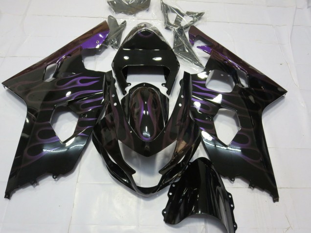 Purchase 2004-2005 Glossy Black Purple Flame Suzuki GSXR 600 / GSXR 750 Motorcycle Fairings UK