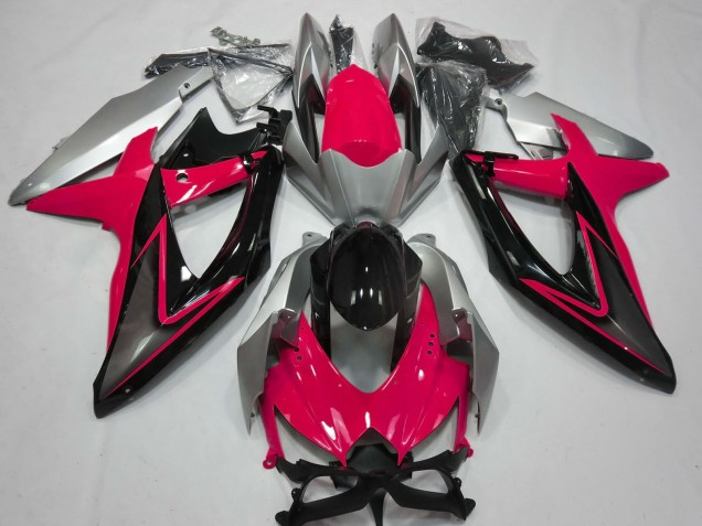 Purchase 2008-2010 Silver Red Glossy Black Suzuki GSXR 600 / GSXR 750 Motorcycle Fairings UK