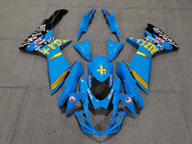 Purchase 2011-2024 Blue Yellow Gold Black Rizla Suzuki GSXR 600 / GSXR 750 Motorcycle Fairings UK