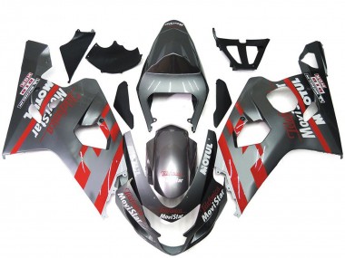 Purchase 2004-2005 Silver Red MoviStar Suzuki GSXR 600 / GSXR 750 Motorcycle Fairings UK