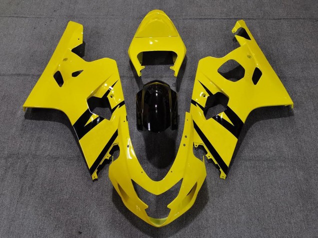 Purchase 2004-2005 Yellow Glossy Black OEM Style Suzuki GSXR 600 / GSXR 750 Motorcycle Fairings UK