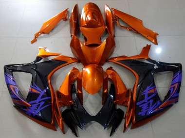 Purchase 2006-2007 Orange Glossy Black Blue Suzuki GSXR 600 / GSXR 750 Motorcycle Fairings UK