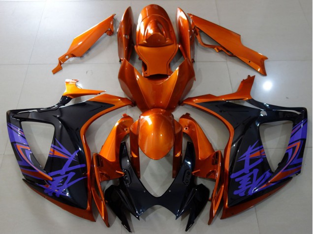 Purchase 2006-2007 Orange Glossy Black Blue Suzuki GSXR 600 / GSXR 750 Motorcycle Fairings UK