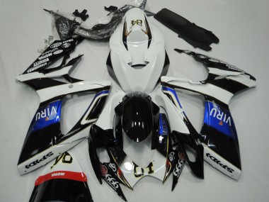 Purchase 2006-2007 White Blue Glossy Black Viru Suzuki GSXR 600 / GSXR 750 Motorcycle Fairings UK