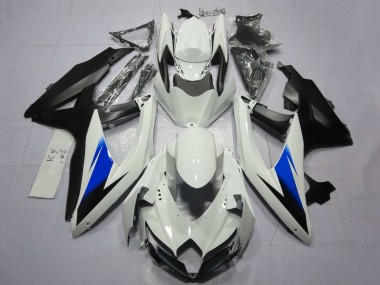 Purchase 2008-2010 White Blue Matte Black Suzuki GSXR 600 / GSXR 750 Motorcycle Fairings UK